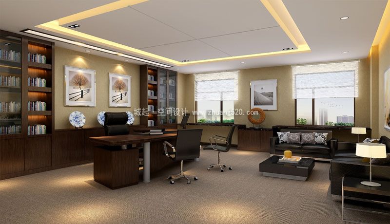 青岛工装公司办公室装修色彩搭配